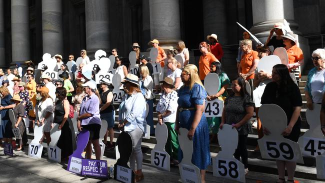 Pay Our Respects Vigil on steps of Parliament House in South Australia in January 2024. Picture: Keryn Stevens