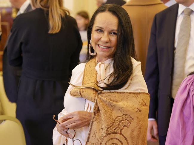 CANBERRA, AUSTRALIA - JUNE 01: Linda Burney looks on ahead of a swearing-in ceremony at Government House on June 01, 2022 in Canberra, Australia. Prime Minister Anthony Albanese unveiled his new cabinet on Tuesday following the Labor party's victory in the Australian Federal election on 21 May 2022. (Photo by Jenny Evans/Getty Images)