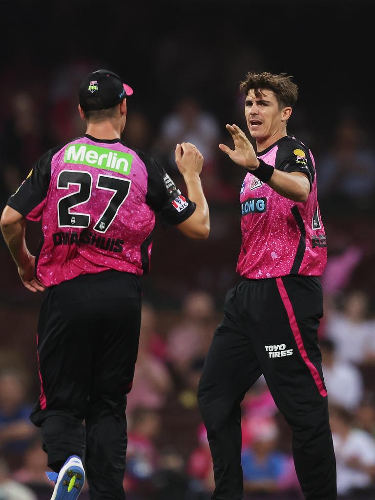 Sean Abbott missed the Sixers' victory in Launceston. Picture: Matt King/Getty Images