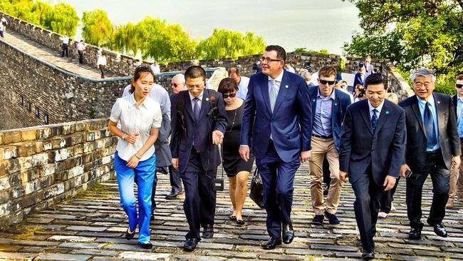 Victorian Premier Daniel Andrews in Nanjing, China, in September 2015. Picture: Instagram