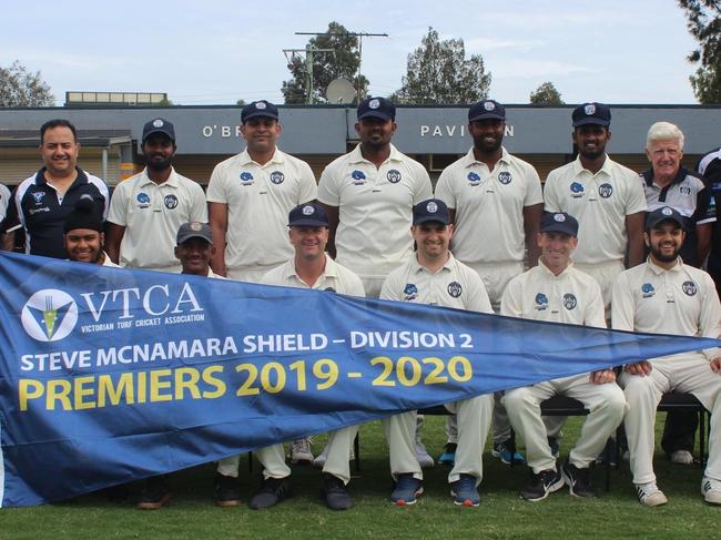 Sunshine celebrates its 2019-20 VTCA Division 2 premiership. Picture: Facebook