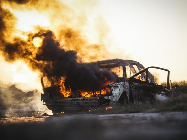 Generic car fire Townsville