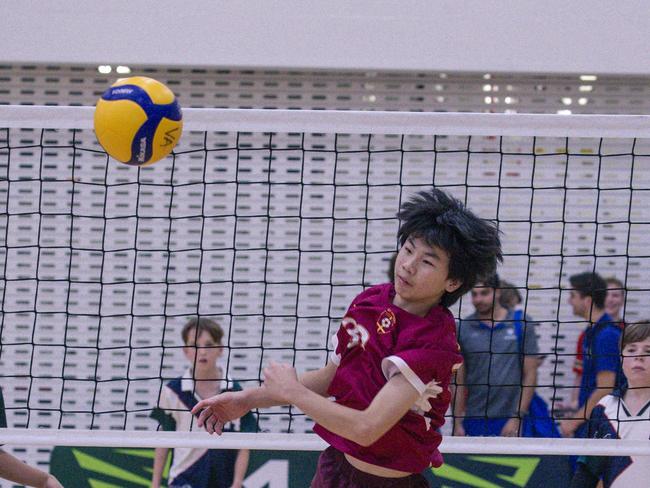 The Australian Volleyball Schools Cup is being played at the Gold Coast Sports and Leisure Centre in Carrara. Picture: Glenn Campbell