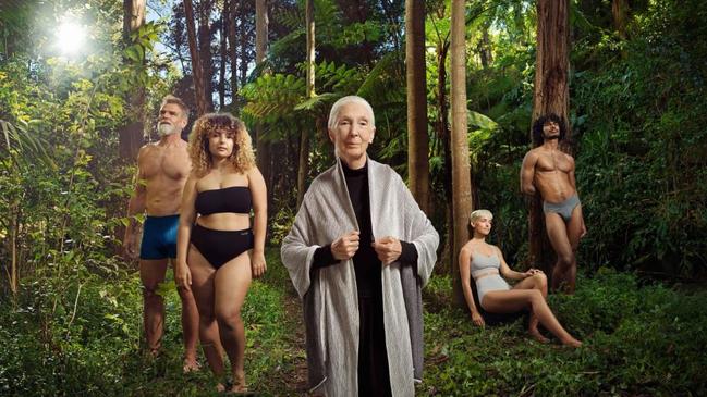 Dr Jane Goodall modelling in the Boody campaign.