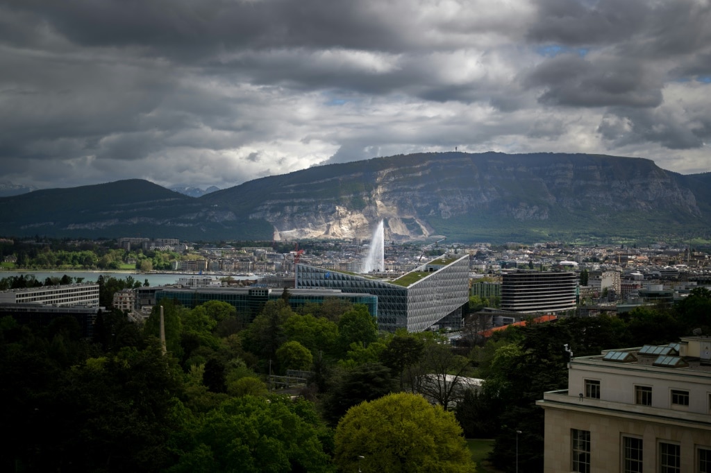 Officials from the United States and China will meet for trade talks in the Swiss city of Geneva, pictured here