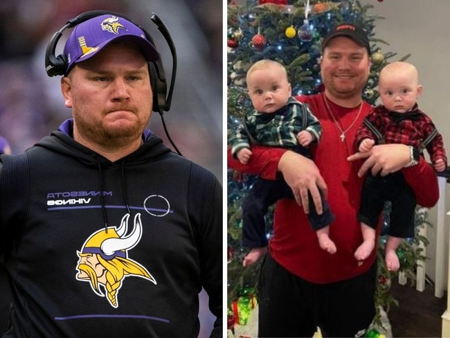 Adam Zimmer, an assistant coach in the NFL and the son of former Vikings head coach Mike Zimmer, has died at age 38. Pictures: Getty, Instagram