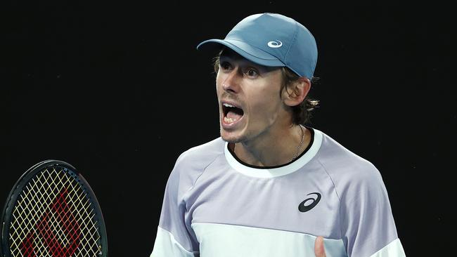 Alex de Minaur had a night of frustration. Picture: Michael Klein