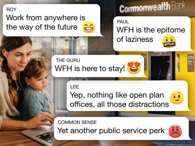 Commonwealth Bank work from home policy, reader reactions. Art: Steve Grice