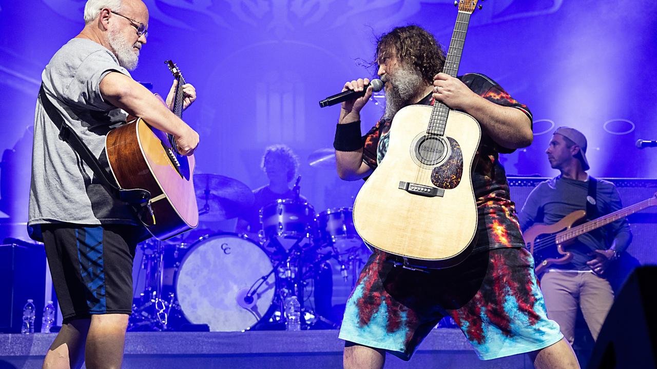 Kyle Gass and Jack Black, of Tenacious D, performing last year in Charlotte, North Carolina. Picture: Jeff Hahne/Getty Images