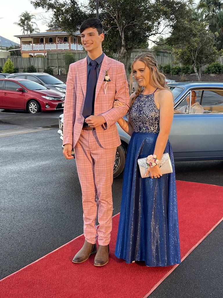 The students arrive at St Mary's College formal at the Brolga Theatre.