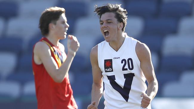 Elijah Hollands is one of the standout midfielders of this year’s draft crop. Picture: Dylan Burns/AFL Photo