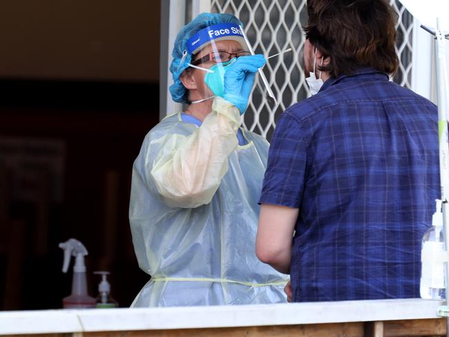 Covid testing at Colac Neighbourhood.picture: Glenn Ferguson