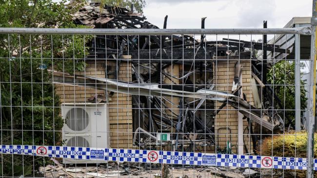 Aftermath of gas explosion in a home on Goodchild Dr, Murgon, February 28, 2021. Picture: Dominic Elsome