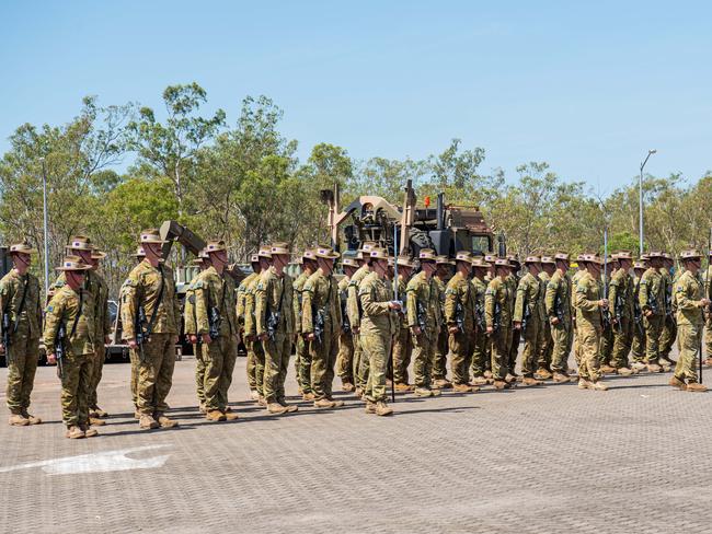 More than 200 soldiers from 8th/12th Regiment, Royal Australian Artillery will be taking part in a Freedom of Entry march through Palmerston on Friday. Picture: Pema Tamang Pakhrin