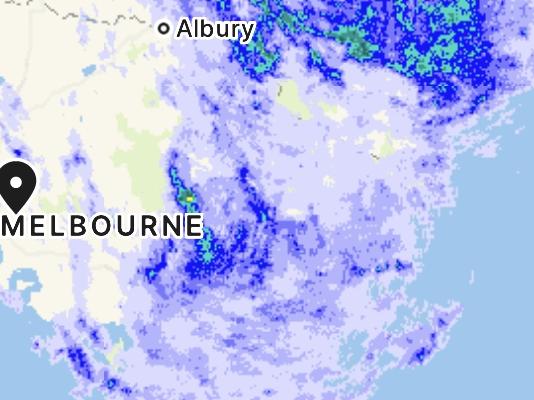 Rain radar over Victoria on March 23, 2021 as the state braces for severe weather. Picture: Bureau of Meteorology