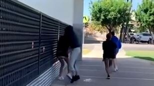 Video footage uploaded to social media shows a young girl attacked by two teenage girls in Mildura on January 17. Source: Instagram