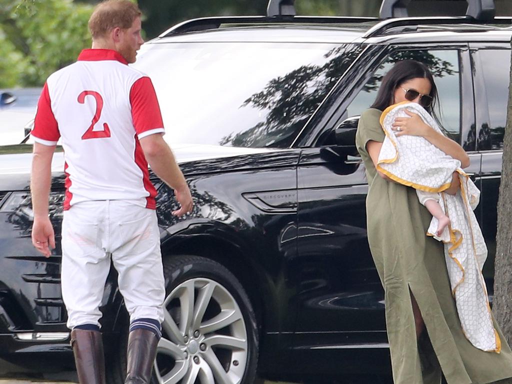 The Duke and Duchess of Sussex at The King Power Royal Charity Polo Day at Billingbear Polo Club. Picture: Getty Images