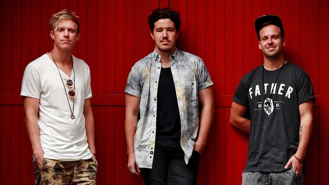 Rufus Du Sol in 2014. L:R Tyrone Lindqvist, James Hunt and Jon George. Picture: Sam Ruttyn