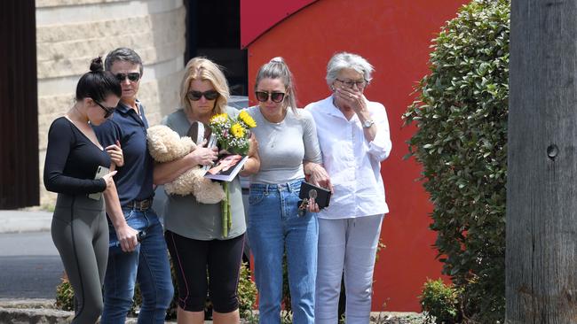 Libby’s family arrive at the scene of the crash on Flinders Street, Wollongong. Picture: NCA NewsWire / Simon Bullard
