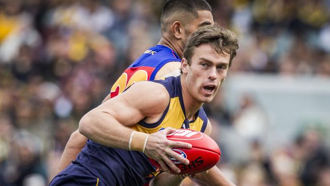 Luke Partington in action for the West Coast Eagles. Picture: AAP Image/Tony McDonough