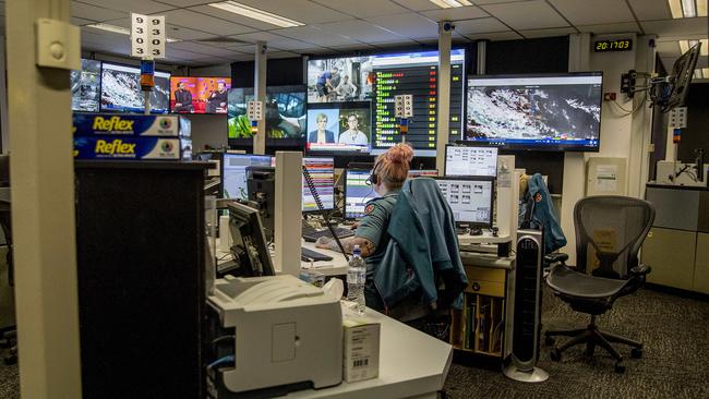 The senior operations room at the Southport Ambulance Station. Picture: Jerad Williams