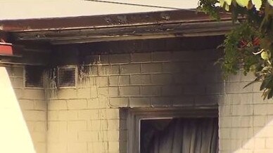 The blaze was quickly extinguished, but a man is said to have been severely burned. Picture: 7NEWS