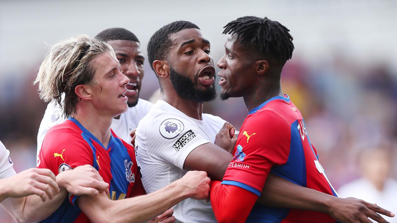 Crystal Palace ended 10-man Tottenham’s perfect start to the Premier League season.