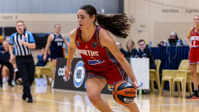 Carla Pitman of the Norths Bears. Picture: Greg Francis/@Discovery One Photography. NBL1 East