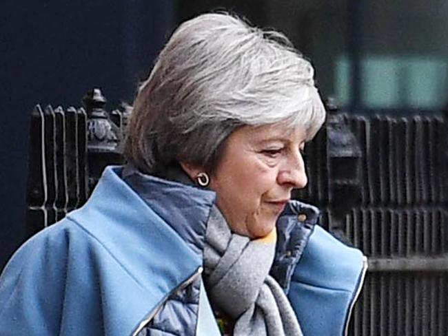 LONDON, ENGLAND - JANUARY 18: British Prime Minister Theresa May leaves from the back of 10 Downing Street on January 18, 2019 in London, England. After defeating a vote of no confidence in her government, Theresa May has called on MPs to break the Brexit deadlock by conducting cross-party Brexit talks. The speech by the former Foreign Secretary is being widely acknowledged as a Tory leadership bid. (Photo by Leon Neal/Getty Images)