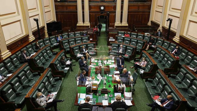 The Victorian Parliament during question time. Picture : NCA NewsWire / Ian Currie