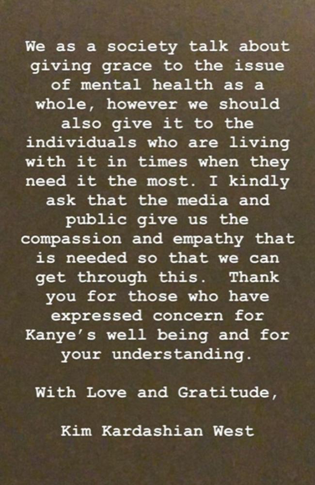 Kim Kardashian West responds on Instagram.