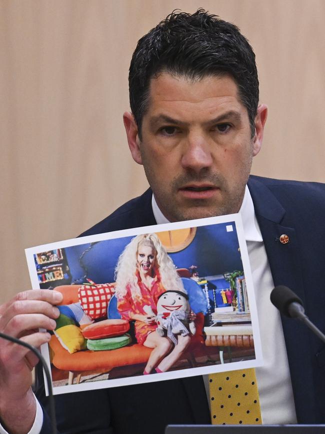 Senator Alex Antic at a Senate Committee Estimates Hearing at Parliament House in Canberra. Picture: NCA NewsWire / Martin Ollman