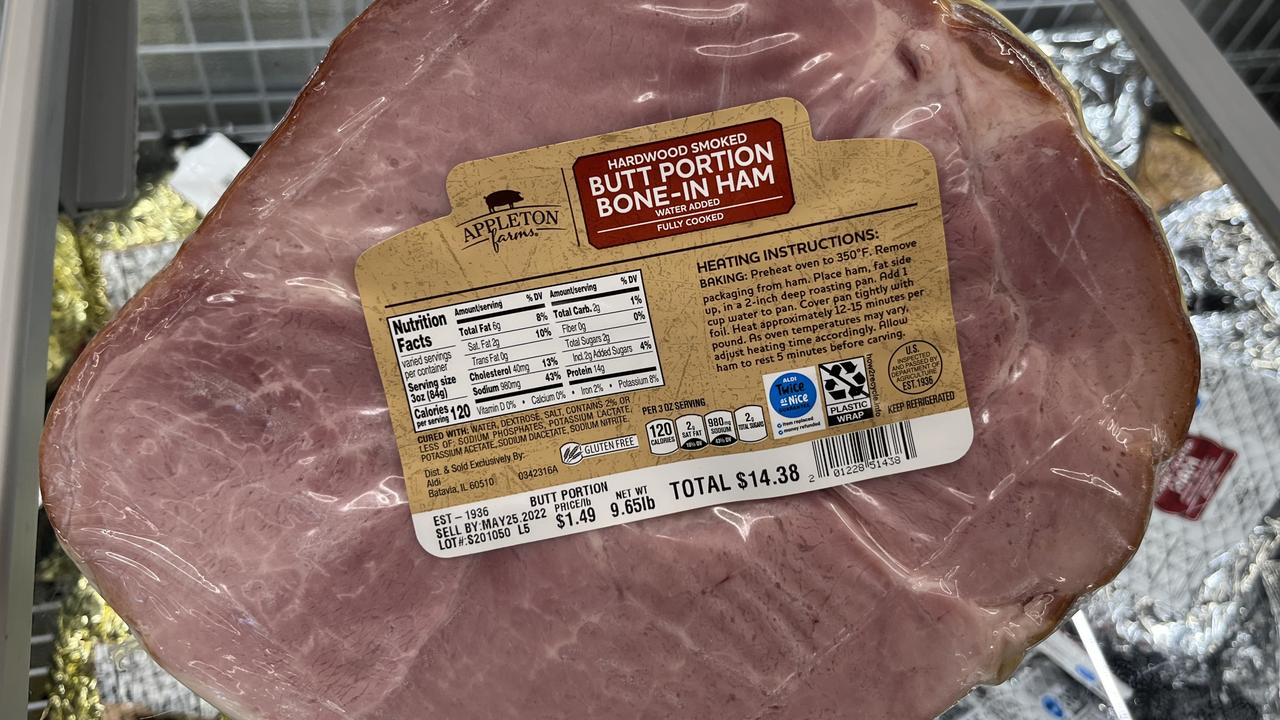 Butt portion of ham. Picture: Benedict Brook/news.com.au