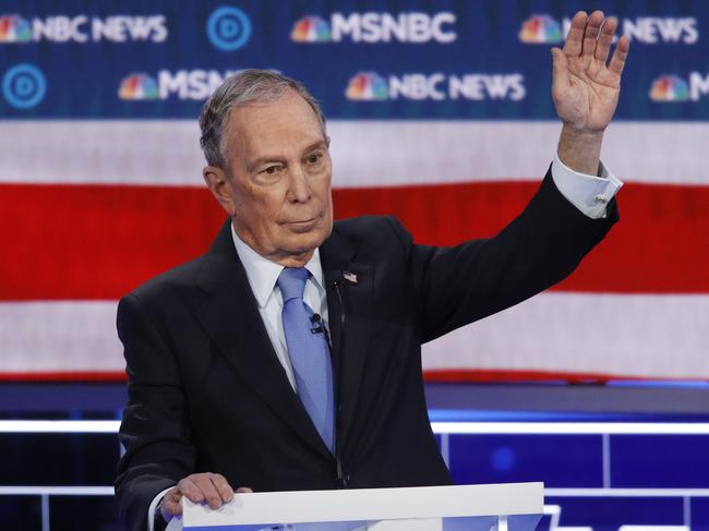 Mike Bloomberg said the democratic contest was about who could be Donald Trump, and who could do they job if they got to the White House. Picture: AP