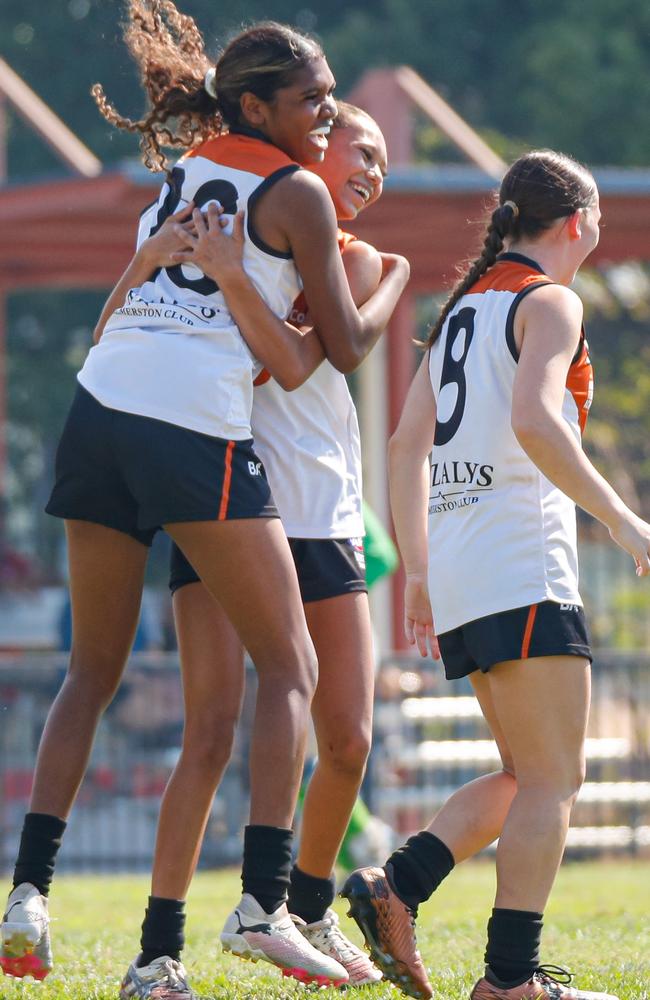 The NT girls have looked strong. Picture: Celina Whan/AFLNT Media