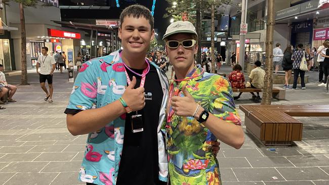 Blaze Turner (17) and Rowan Weier (17) from Ipswich. Picture: Georgina Noack