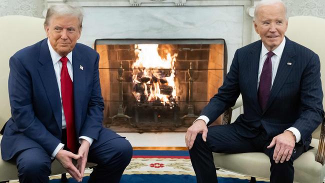 President Joe Biden meets President-elect Donald Trump in the Oval Office on November 13. Picture: Saul Loeb/AFP