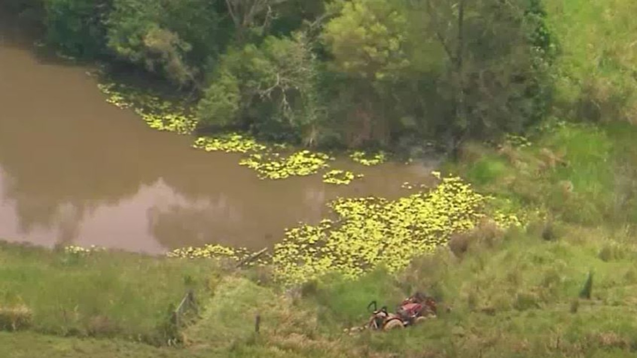 An aerial shot of Tom Killen's Carters Ridge property, south west of Gympie. Picture: ABC News.