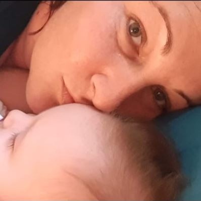 Bec McIntosh of Upper Coomera with her baby. Picture: supplied