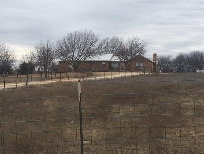 The farmhouse in Rio Vista, Texas where the Turpins previously lived and strange vents were found in the closet of the master bedroom. Picture: NBCTV.