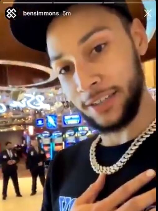 Ben Simmons instagram post after being denied entrance to Crown Casino Melbourne