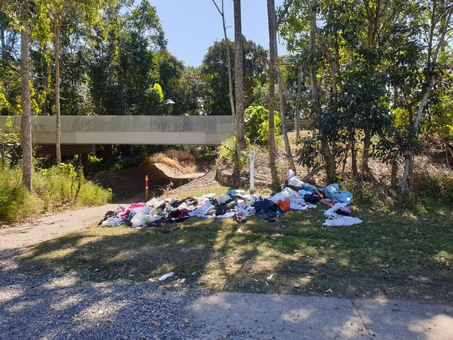 Illegal dumping activity at Kunda Park from earlier this year.