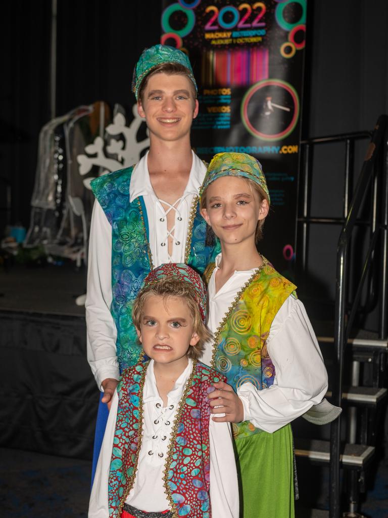 Logan, Nathan and Shannon Kinnersly at the 75th Mackay Eisteddfod 2022.Picture: Michaela Harlow