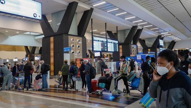 An airport in South Africa, where the mutation was first detected. Picture: AFP