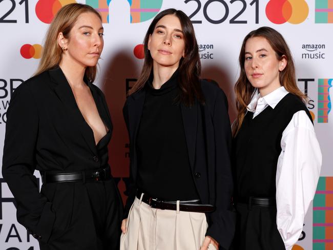 My good friend Getty tells me they are, from left to right: Este, Danielle and Alana. Picture: JMEnternational for BRIT Awards/Getty Images