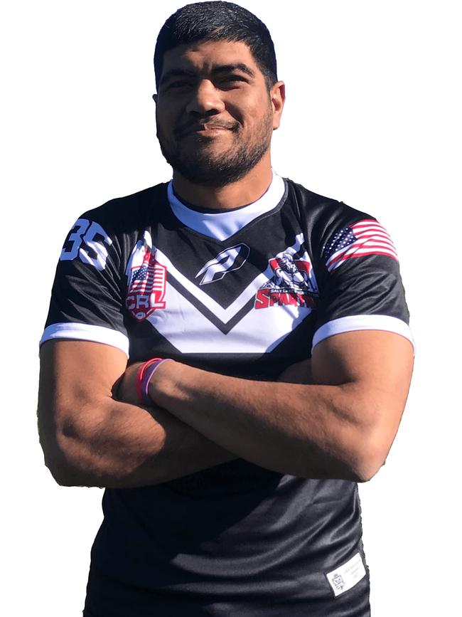 Ofa Teisina of the Salt Lake City Spartans in the Championship Rugby League competition in the USA.