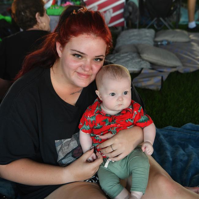 Carols by Candlelight at Riverway 2022. Breanna Stewart with nephew Atticus Cheslett, 6 months. Picture: Evan Morgan