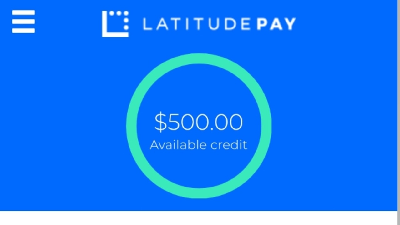 Inside the Latitude Pay app.