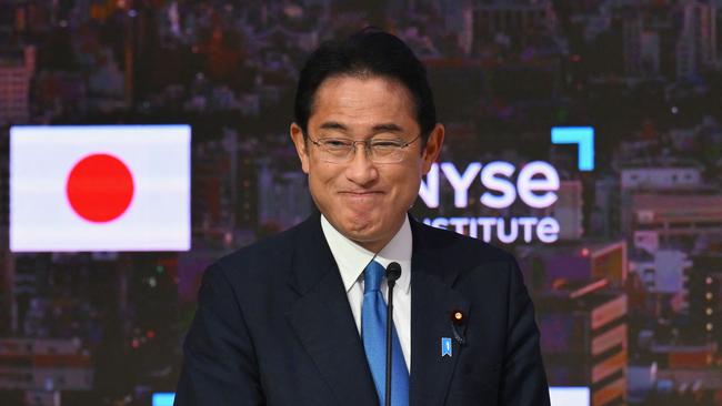 By exaggerating the danger,Fumio Kishida is creating a public more receptive to building a militarily stronger Japan. Picture: AFP