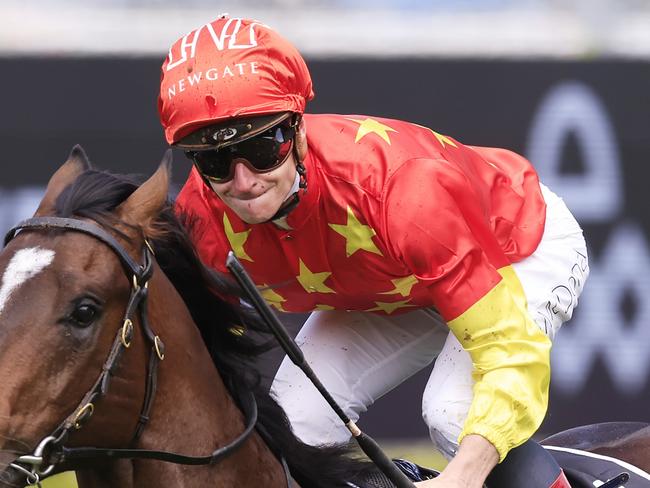 SYDNEY, AUSTRALIA - OCTOBER 01: James McDonald on Empire of Japan wins race 1 the Arrowfield BreedersÃ¢â¬â¢ Plate during Sydney Racing at Royal Randwick Racecourse on October 01, 2022 in Sydney, Australia. (Photo by Mark Evans/Getty Images)